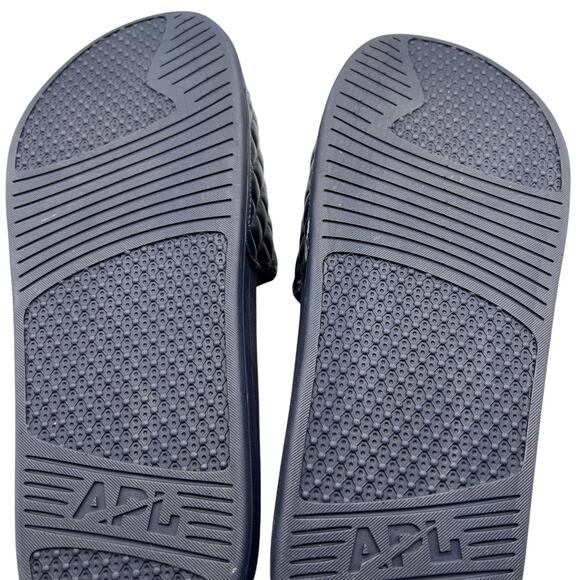 APL Athletic Propulsion Labs Mens 11 Slides Navy Blue Lusso Quilted Sandals New - Picture 7 of 11